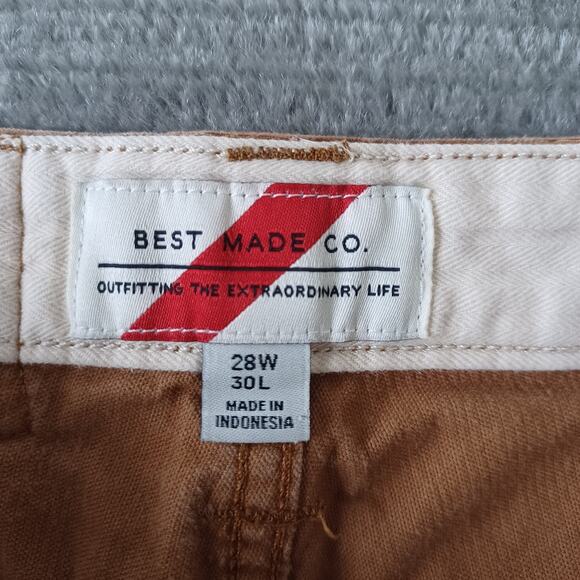 Best Made Co. Corduroy Pants Mens 28x30 Tan Brown Straight Leg Chino Preppy - Picture 3 of 10